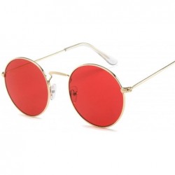 Oval Vintage Classic Metal Round Sunglasses Women Small New Retro Red Orange Pink Clear Glasses Shades UV400 - C7199CHGW62 $2...