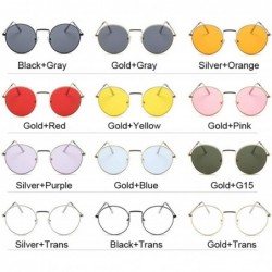 Oval Vintage Classic Metal Round Sunglasses Women Small New Retro Red Orange Pink Clear Glasses Shades UV400 - C7199CHGW62 $2...