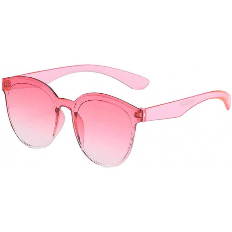 Rectangular Sunglasses Transparent Lightweight - F - C4194YX6GG7 $7.87