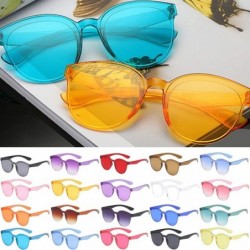 Rectangular Sunglasses Transparent Lightweight - F - C4194YX6GG7 $7.87