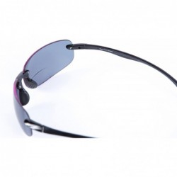 Semi-rimless The Allstars" 3 Pair of our Most Popular Bifocal Sport Wrap Unisex Sunglasses - Black/Blue - CO1963TIIGQ $29.33