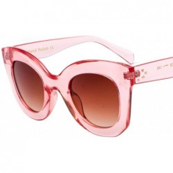 Oversized Fashion Sunglasses Gradient Oversized Outdoor - White - CB197KGLXCA $25.38