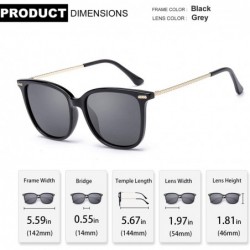 Rectangular Polarized Fashion Sunglasses for Women Mirrored Lens UV Protection for Driving Shopping Outdoor - CJ18QRT5UZK $15.43