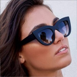 Cat Eye Women Cat Eye Sunglasses Retro Mirror Lens Sun Glasses Ladies Colorful Glasses UV400 - White Gray - C7199Q0U7K0 $7.88