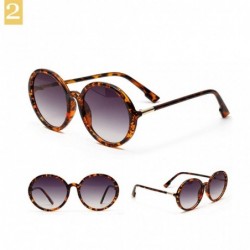 Round 1Pair Semi-metal Round Sunglasses Driving Shades Sun Glasses Gift for Friends - A - CY199QKS33L $14.44