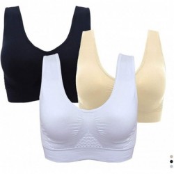 Sport Air Permeable Cooling Summer Sport Yoga Wireless Bra - Black - CP18UC9LAXM $8.06