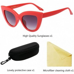 Wayfarer Vintage Cat Eye Style Oversized Holiday Womens Sunglasses Designer - Red - CR18GK80GTY $10.49