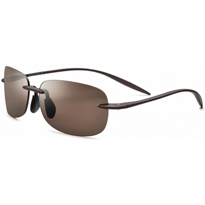 Polarized Sunglasses Driving Sun Glasses for Men Women Tr90 Unbreakable  Frame - Brown - CQ180ZW6T3C