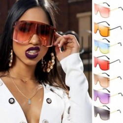 Oversized Super Oversized Sunglasses Unisex Flat Top Square Frame Shades Retro Style - C05 - C818UN32RW2 $17.52