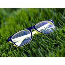 Aviator Clear Lens Eye Glasses Non Prescription Glasses Frames For Women and Men - .Black/Yellow - C318OA0QQ8G $7.38