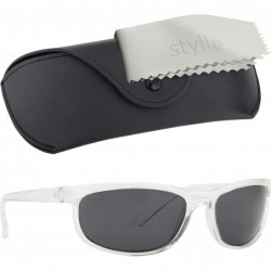 Sport Polarized Sun Glasses for Men Women Unisex Frame Wrap Rectangle Sport Sunglasses with Case and Cloth - CZ18XY66GEW $8.65