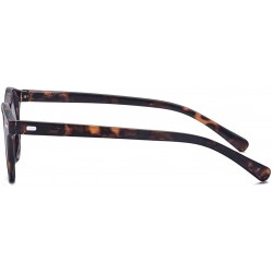 Round Vintage Keyhole Round Plastic Sunglasses With Rivets - S Brown - C618E24DD4Y $9.46