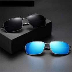 Oval Sunglasses Polarized Antiglare Anti ultraviolet Travelling - Blue - CV18WT55O9M $28.27