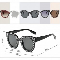 Cat Eye Women Fashion Round Cat Eye Designer Sunglasses - Black - C518I4AQWIX $7.78