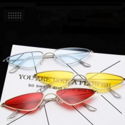 Cat Eye 2020 Pink Women Cat Eye Sunglasses Cute Sexy Er Summer Retro Small Frame Black Red Cateye Sun Glasses - Goldgray - CD...