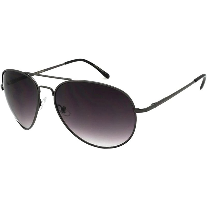 Oversized Extra Large Unisex Pilot Aviator Sunglasses Top Gun W/Spring Hinge & Soft Pouch BG20840S - CS11KBPUNH1 $8.80