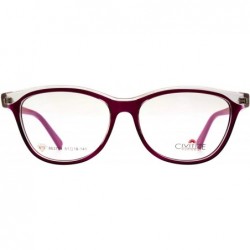 Oval Eyeglasses 3704 Oval Style - for Womens 100% UV PROTECTION - Transparent-fucsia - CJ192TGUDC7 $26.86