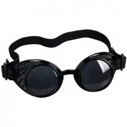 Goggle Welding Cyber Punk Gothic Steampunk Goggles Cosplay Kaleidoscope Glasses - Black - CS18SYM2RUE $17.37