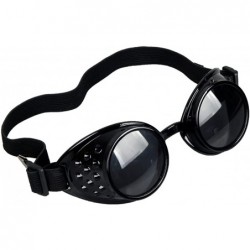 Goggle Welding Cyber Punk Gothic Steampunk Goggles Cosplay Kaleidoscope Glasses - Black - CS18SYM2RUE $9.03