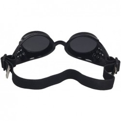 Goggle Welding Cyber Punk Gothic Steampunk Goggles Cosplay Kaleidoscope Glasses - Black - CS18SYM2RUE $9.03